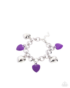 Paparazzi Accessories: Whole Lotta Love - Purple Bracelet