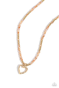 Paparazzi Accessories: Flashy Fairy Tale - Orange Heart Necklace