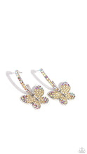 Load image into Gallery viewer, Paparazzi Accessories: Whimsical Waltz - Yellow Butterfly Iridescent Earrings