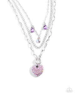 Paparazzi Accessories: HEART History - Purple Iridescent Necklace