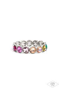 Paparazzi Accessories: Number One Knockout - Multi Iridescent Gem Bracelet - Life of the Party