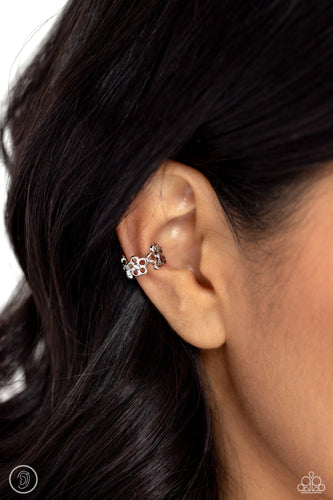 Paparazzi Accessories: Daisy Debut - Silver Cuff Earrings