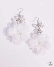 Load image into Gallery viewer, Paparazzi Accessories: Fashionable Flower Girl - White Earrings