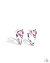 Load image into Gallery viewer, Paparazzi Accessories: High Nobility - Pink Heart Earrings