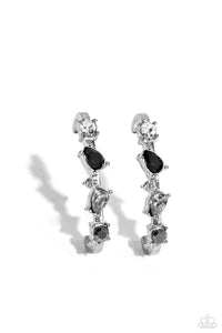Paparazzi Accessories: Trendy Twists - Black Illusion Post Earrings