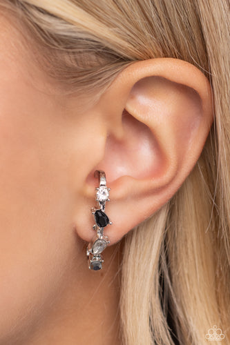 Paparazzi Accessories: Trendy Twists - Black Illusion Post Earrings