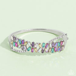 Paparazzi Accessories: Timeless Trifecta - Multi Iridescent Bracelet - Life of the Party