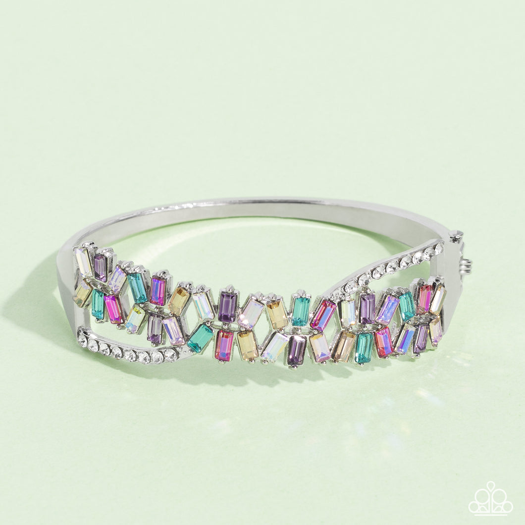 Paparazzi Accessories: Timeless Trifecta - Multi Iridescent Bracelet - Life of the Party