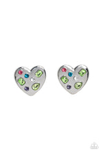 Load image into Gallery viewer, Paparazzi Accessories: Relationship Ready - Green Heart Earrings