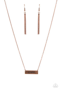 Paparazzi Accessories: Blessed Mama - Copper Mothers Day Necklace