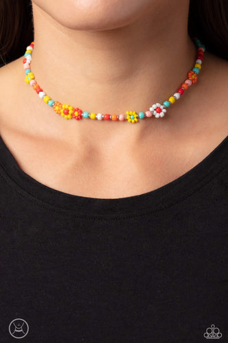 Paparazzi Accessories: Flower Child Flair - Multi Seed Bead Choker