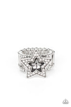 Load image into Gallery viewer, Paparazzi Accessories: One Nation Under Sparkle - Silver Patriotic Ring