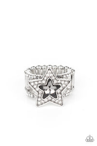 Paparazzi Accessories: One Nation Under Sparkle - Silver Patriotic Ring