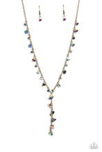 Load image into Gallery viewer, Paparazzi Accessories: Chiseled Catwalk - Brass Oil Spill Necklace