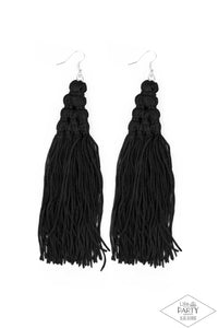 Paparazzi Accessories: Magic Carpet Ride - Black Earrings - Life of the Party