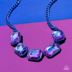 Paparazzi Accessories: Emerald City Couture - Blue UV Shimmer Necklace