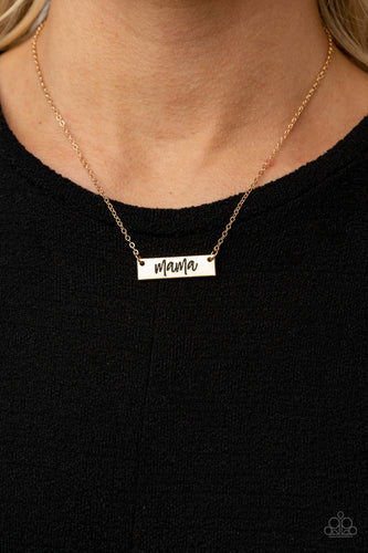 Paparazzi Accessories: Blessed Mama - Gold Mothers Day Necklace