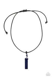 Paparazzi Accessories: Comes Back ZEN-fold - Blue Urban Necklace