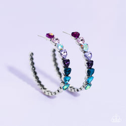 Paparazzi Accessories: Hypnotic Heart Attack - Multi Earrings - Life of the Party