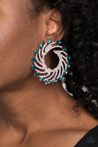 Paparazzi Accessories: Firework Fanfare - Blue Earrings