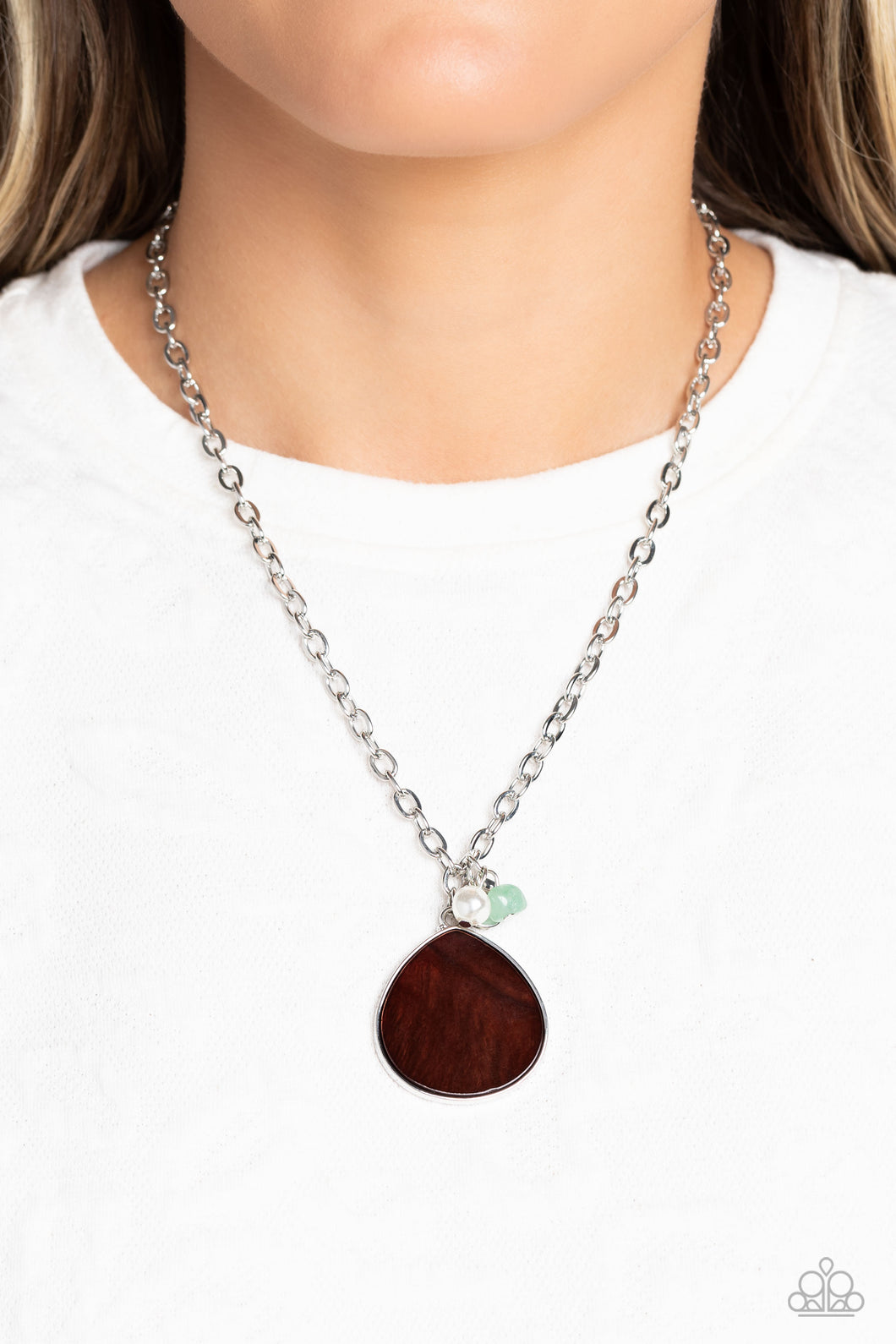 Paparazzi Accessories: I Put A SHELL On You - Brown Necklace
