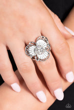 Load image into Gallery viewer, Paparazzi Accessories: Tropical Trillium - White Iridescent Ring