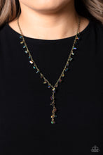Load image into Gallery viewer, Paparazzi Accessories: Chiseled Catwalk - Brass Oil Spill Necklace
