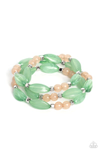 Paparazzi Accessories: I BEAD You Now Necklace and BEAD Drill Bracelet - Green SET