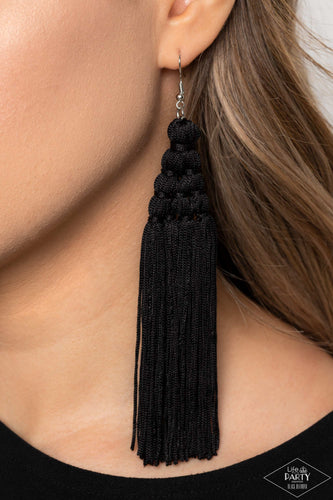 Paparazzi Accessories: Magic Carpet Ride - Black Earrings - Life of the Party