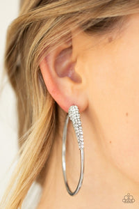 Paparazzi: Winter Ice - White Rhinestone Earrings - Jewels N’ Thingz Boutique