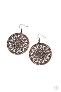 Paparazzi Accessories: Make a MANDALA Out of You - Copper Earrings - Jewels N Thingz Boutique