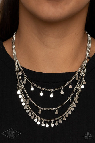 Paparazzi Accessories: Always On CHIME - Silver Necklace - Black Diamond Fan Favorite - Jewels N Thingz Boutique