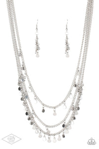 Paparazzi Accessories: Always On CHIME - Silver Necklace - Black Diamond Fan Favorite - Jewels N Thingz Boutique