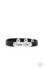 Load image into Gallery viewer, Paparazzi Accessories: Love Life - Black Leather Bracelet - Life of the Party