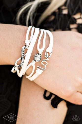 Paparazzi Accessories: Infinitely Irresistible - White Bracelet - Life of the Party