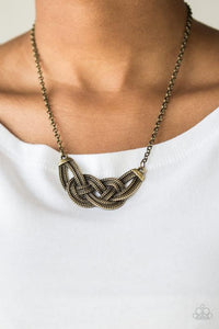 Paparazzi Accessories: Nautically Naples - Brass Necklace - Jewels N Thingz Boutique