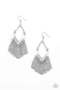 Paparazzi: Unchained Fashion - Silver Antiqued Earrings - Jewels N’ Thingz Boutique