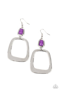 Paparazzi Accessories: Material Girl Mod - Purple Earrings - Jewels N Thingz Boutique