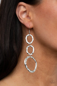 Paparazzi Accessories: So OVAL It! - Silver Earrings - Jewels N Thingz Boutique