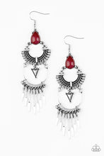 Load image into Gallery viewer, Paparazzi: Progressively Pioneer - Red Tribal Earrings - Jewels N’ Thingz Boutique