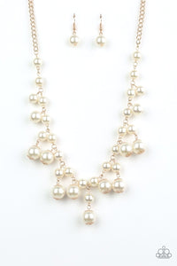 Paparazzi Accessories: Soon To Be Mrs. - Gold Pearl Necklace - Jewels N Thingz Boutique