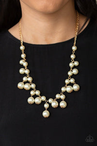 Paparazzi Accessories: Soon To Be Mrs. - Gold Pearl Necklace - Jewels N Thingz Boutique