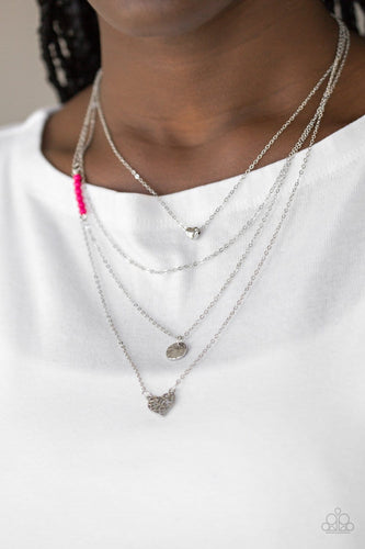 Paparazzi Accessories: Gypsy Heart - Pink Necklace - Jewels N Thingz Boutique