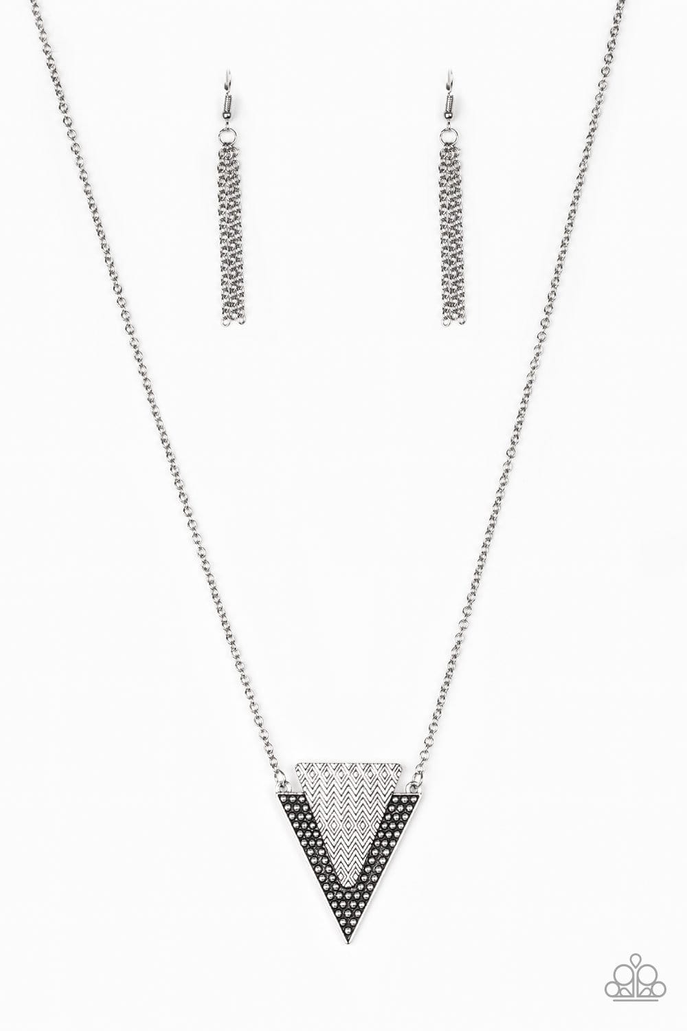 Paparazzi: Ancient Arrow - Silver Pendant Necklace - Jewels N’ Thingz Boutique