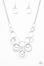 Load image into Gallery viewer, Paparazzi: Break The Cycle - Silver Hoop Necklace - Jewels N’ Thingz Boutique