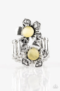 Paparazzi Accessories: Magnolia Mansions - Yellow Petals Ring - Jewels N Thingz Boutique