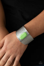 Load image into Gallery viewer, Paparazzi Accessories: Poshly Pharaoh - Green Tribal Cuff Bracelet - Jewels N Thingz Boutique