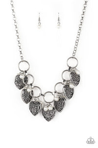 Paparazzi Accessories: Very Valentine - White Locket-Like Heart Necklace - Jewels N Thingz Boutique