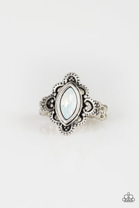 Paparazzi: Glass Half-COLORFUL - White Opalescent Ring - Jewels N’ Thingz Boutique