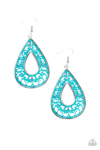 Flamingo Flamenco - Blue Earrings: Paparazzi - Jewels N’ Thingz Boutique